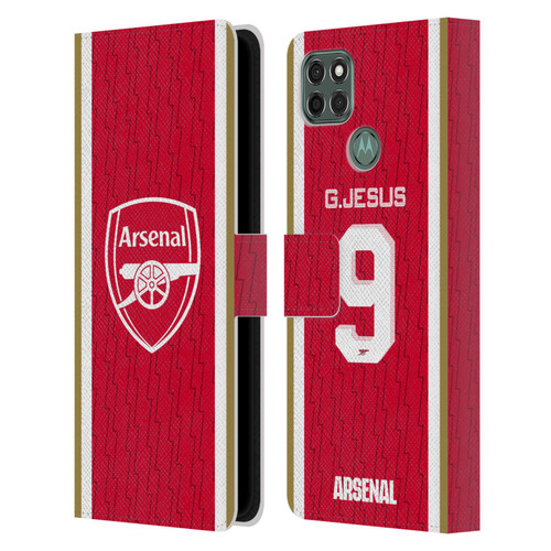 Arsenal FC 2023/24 Players Home Kit Gabriel Jesus Leather Book Wallet Case Cover For Motorola Moto G9 Power
