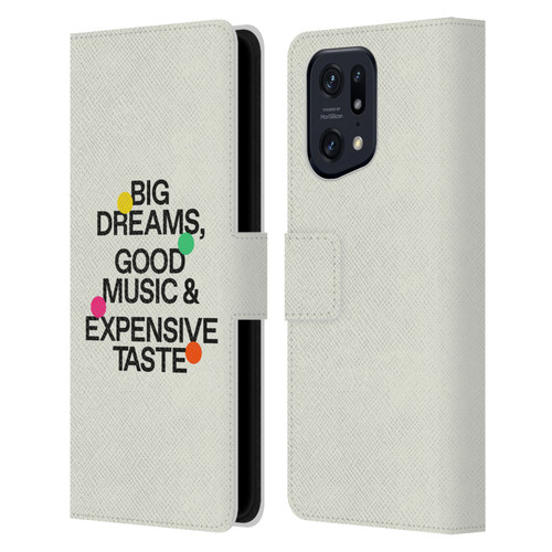 Ayeyokp Pop Big Dreams, Good Music Leather Book Wallet Case Cover For OPPO Find X5 Pro