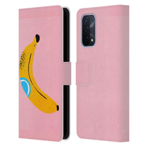 Ayeyokp Pop Banana Pop Art Leather Book Wallet Case Cover For OPPO A54 5G