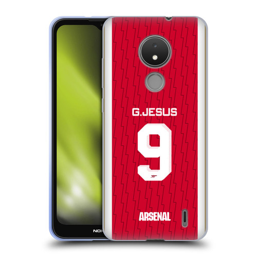 Arsenal FC 2023/24 Players Home Kit Gabriel Jesus Soft Gel Case for Nokia C21