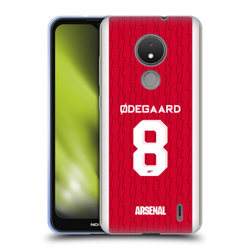 Arsenal FC 2023/24 Players Home Kit Martin Ødegaard Soft Gel Case for Nokia C21