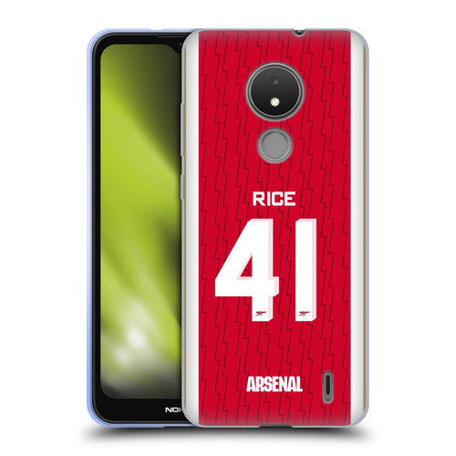 Arsenal FC 2023/24 Players Home Kit Declan Rice Soft Gel Case for Nokia C21