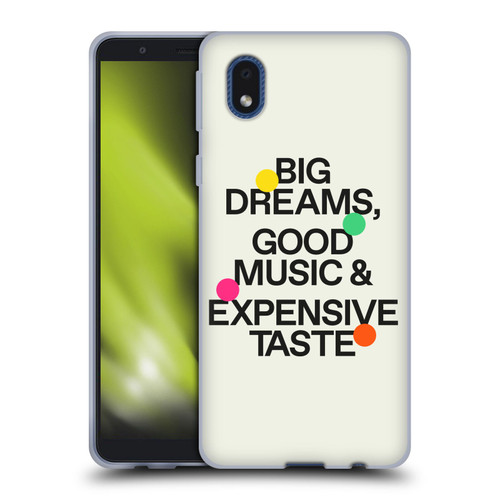 Ayeyokp Pop Big Dreams, Good Music Soft Gel Case for Samsung Galaxy A01 Core (2020)