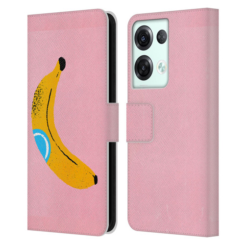 Ayeyokp Pop Banana Pop Art Leather Book Wallet Case Cover For OPPO Reno8 Pro