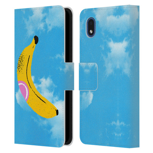 Ayeyokp Pop Banana Pop Art Sky Leather Book Wallet Case Cover For Samsung Galaxy A01 Core (2020)