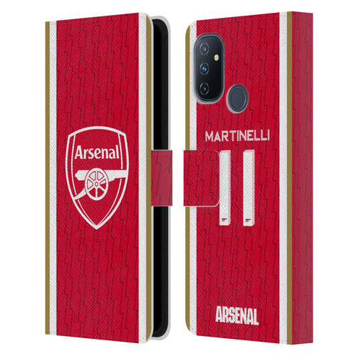 Arsenal FC 2023/24 Players Home Kit Gabriel Leather Book Wallet Case Cover For OnePlus Nord N100