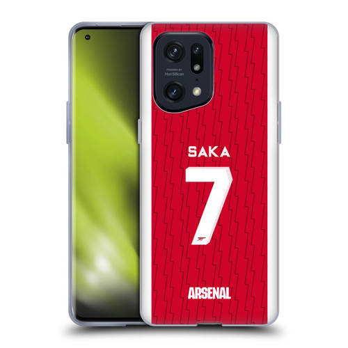 Arsenal FC 2023/24 Players Home Kit Bukayo Saka Soft Gel Case for OPPO Find X5 Pro