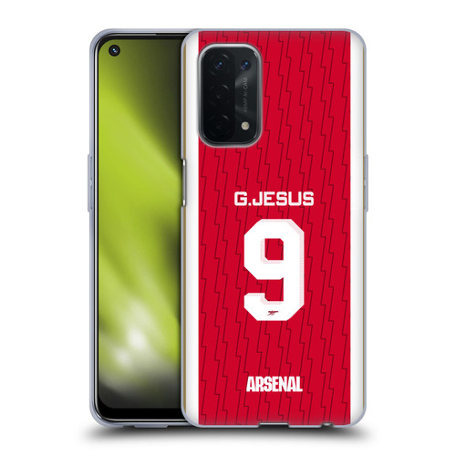 Arsenal FC 2023/24 Players Home Kit Gabriel Jesus Soft Gel Case for OPPO A54 5G
