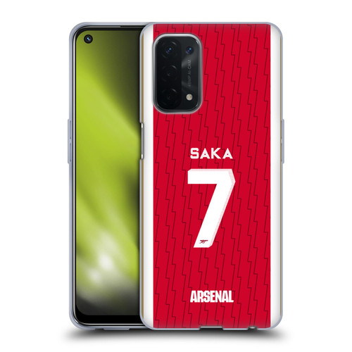 Arsenal FC 2023/24 Players Home Kit Bukayo Saka Soft Gel Case for OPPO A54 5G
