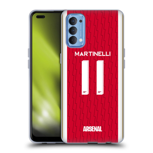 Arsenal FC 2023/24 Players Home Kit Gabriel Soft Gel Case for OPPO Reno 4 5G