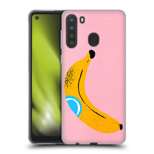 Ayeyokp Pop Banana Pop Art Soft Gel Case for Samsung Galaxy A21 (2020)