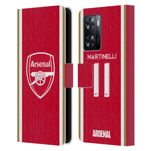 Arsenal FC 2023/24 Players Home Kit Gabriel Leather Book Wallet Case Cover For OPPO A57s