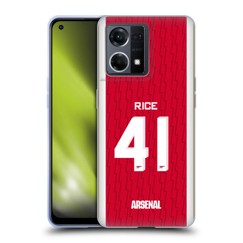 Arsenal FC 2023/24 Players Home Kit Declan Rice Soft Gel Case for OPPO Reno8 4G