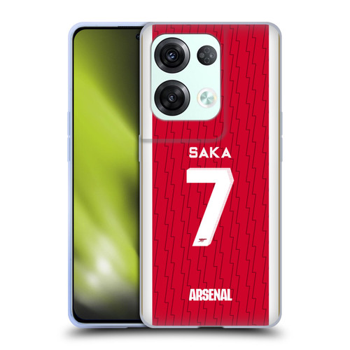 Arsenal FC 2023/24 Players Home Kit Bukayo Saka Soft Gel Case for OPPO Reno8 Pro