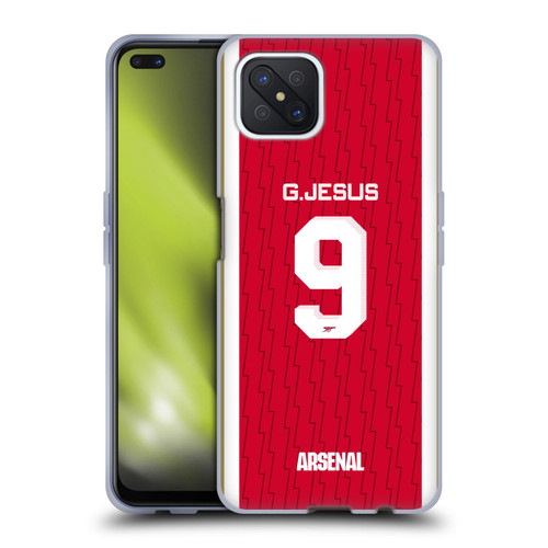 Arsenal FC 2023/24 Players Home Kit Gabriel Jesus Soft Gel Case for OPPO Reno4 Z 5G