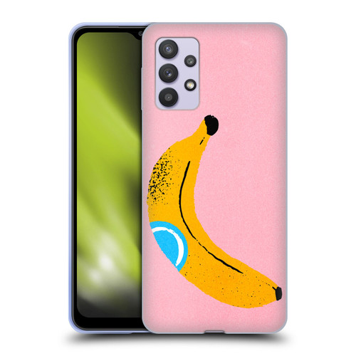 Ayeyokp Pop Banana Pop Art Soft Gel Case for Samsung Galaxy A32 5G / M32 5G (2021)