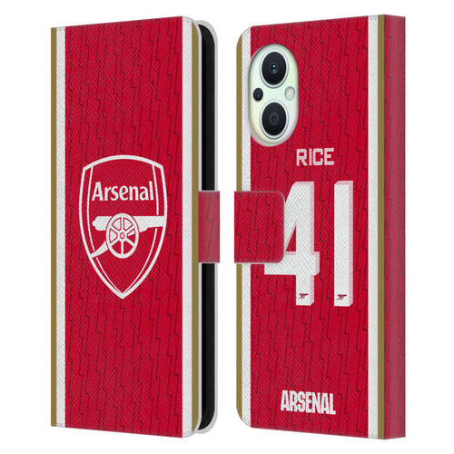Arsenal FC 2023/24 Players Home Kit Declan Rice Leather Book Wallet Case Cover For OPPO Reno8 Lite