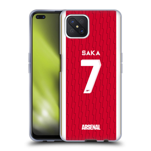 Arsenal FC 2023/24 Players Home Kit Bukayo Saka Soft Gel Case for OPPO Reno4 Z 5G