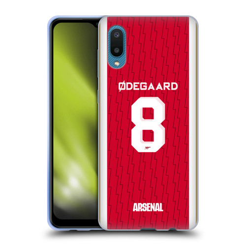 Arsenal FC 2023/24 Players Home Kit Martin Ødegaard Soft Gel Case for Samsung Galaxy A02/M02 (2021)