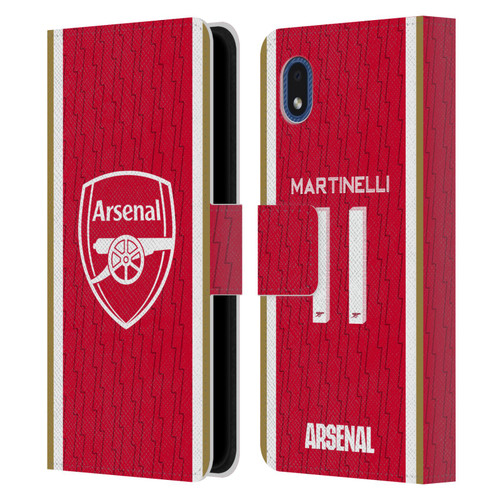 Arsenal FC 2023/24 Players Home Kit Gabriel Leather Book Wallet Case Cover For Samsung Galaxy A01 Core (2020)