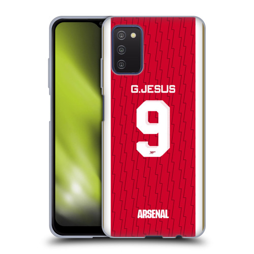 Arsenal FC 2023/24 Players Home Kit Gabriel Jesus Soft Gel Case for Samsung Galaxy A03s (2021)