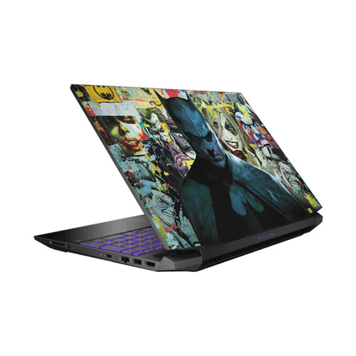 Batman DC Comics Logos And Comic Book Torn Collage Vinyl Sticker Skin Decal Cover for HP Pavilion 15.6" 15-dk0047TX