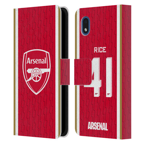 Arsenal FC 2023/24 Players Home Kit Declan Rice Leather Book Wallet Case Cover For Samsung Galaxy A01 Core (2020)