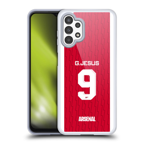 Arsenal FC 2023/24 Players Home Kit Gabriel Jesus Soft Gel Case for Samsung Galaxy A13 (2022)