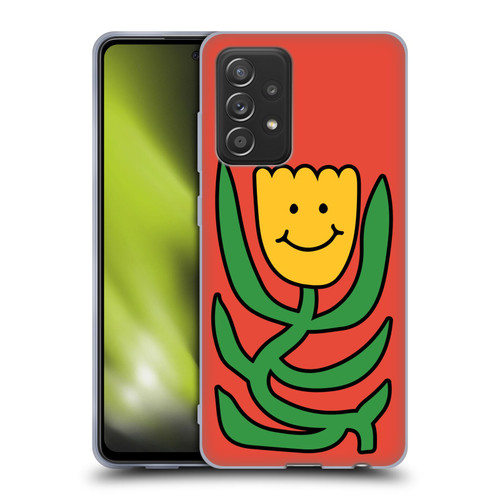 Ayeyokp Pop Flower Of Joy Red Soft Gel Case for Samsung Galaxy A52 / A52s / 5G (2021)