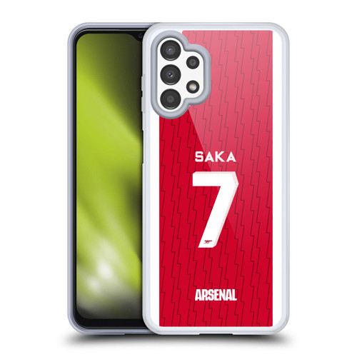 Arsenal FC 2023/24 Players Home Kit Bukayo Saka Soft Gel Case for Samsung Galaxy A13 (2022)