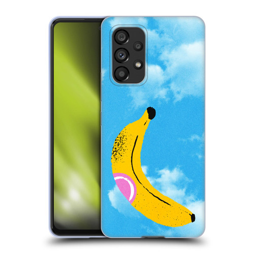 Ayeyokp Pop Banana Pop Art Sky Soft Gel Case for Samsung Galaxy A53 5G (2022)