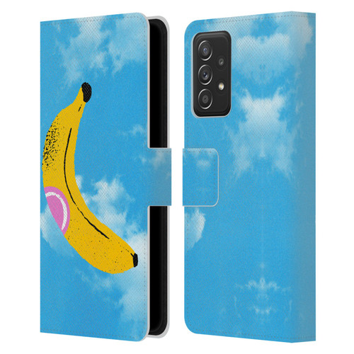 Ayeyokp Pop Banana Pop Art Sky Leather Book Wallet Case Cover For Samsung Galaxy A53 5G (2022)