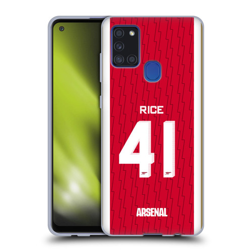 Arsenal FC 2023/24 Players Home Kit Declan Rice Soft Gel Case for Samsung Galaxy A21s (2020)
