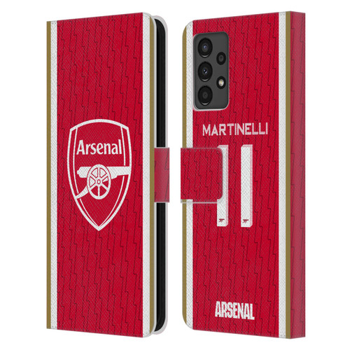 Arsenal FC 2023/24 Players Home Kit Gabriel Leather Book Wallet Case Cover For Samsung Galaxy A13 (2022)
