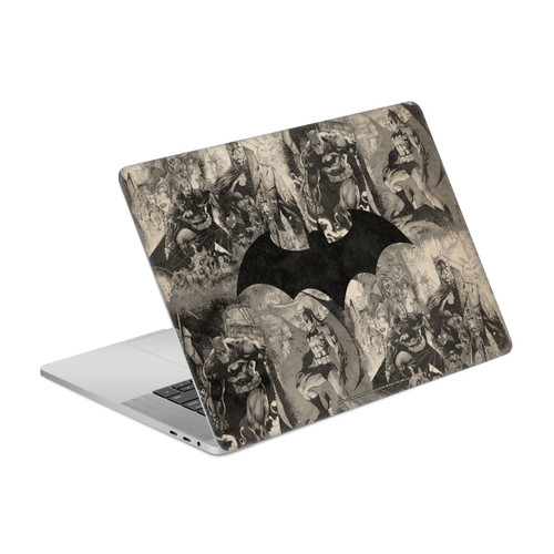 Batman DC Comics Logos And Comic Book Collage Distressed Vinyl Sticker Skin Decal Cover for Apple MacBook Pro 15.4" A1707/A1990