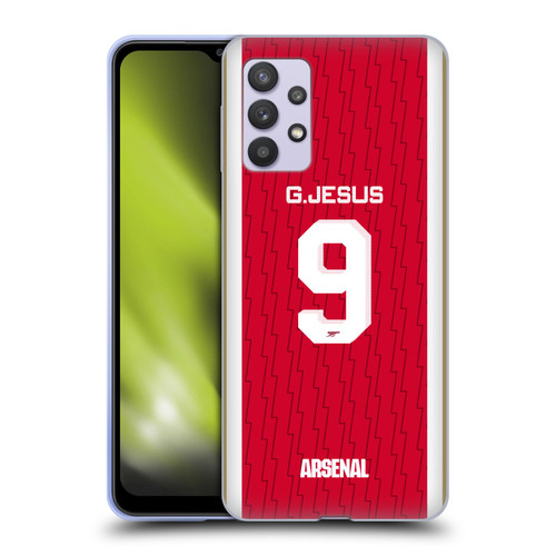 Arsenal FC 2023/24 Players Home Kit Gabriel Jesus Soft Gel Case for Samsung Galaxy A32 5G / M32 5G (2021)