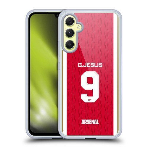 Arsenal FC 2023/24 Players Home Kit Gabriel Jesus Soft Gel Case for Samsung Galaxy A34 5G