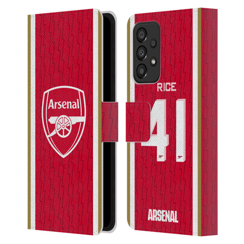 Arsenal FC 2023/24 Players Home Kit Declan Rice Leather Book Wallet Case Cover For Samsung Galaxy A33 5G (2022)