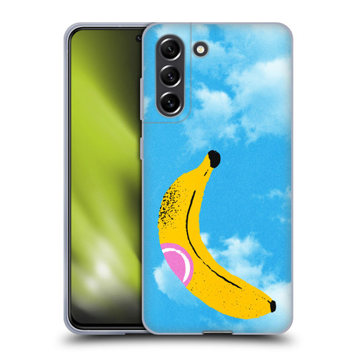Ayeyokp Pop Banana Pop Art Sky Soft Gel Case for Samsung Galaxy S21 FE 5G