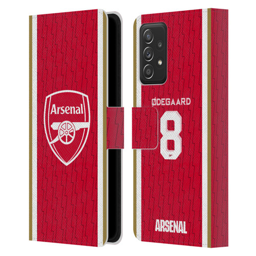 Arsenal FC 2023/24 Players Home Kit Martin Ødegaard Leather Book Wallet Case Cover For Samsung Galaxy A52 / A52s / 5G (2021)