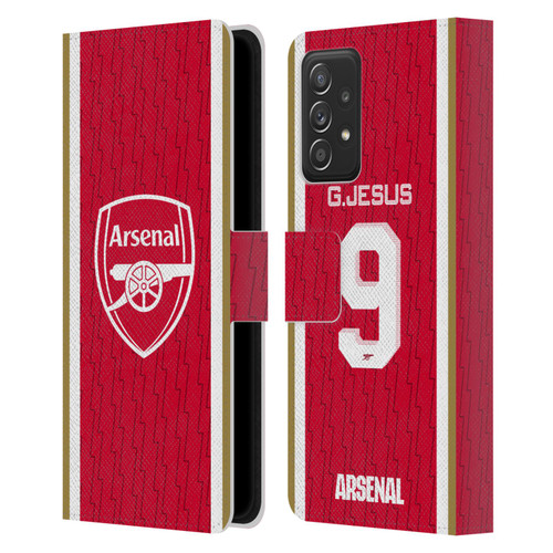 Arsenal FC 2023/24 Players Home Kit Gabriel Jesus Leather Book Wallet Case Cover For Samsung Galaxy A53 5G (2022)