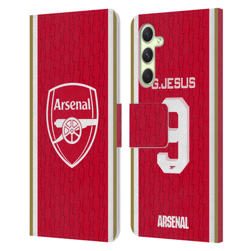 Arsenal FC 2023/24 Players Home Kit Gabriel Jesus Leather Book Wallet Case Cover For Samsung Galaxy A54 5G