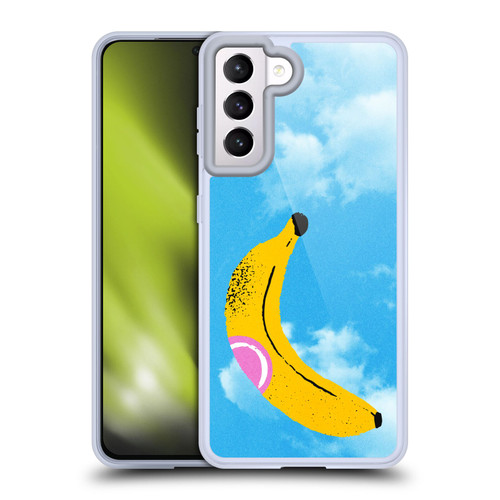 Ayeyokp Pop Banana Pop Art Sky Soft Gel Case for Samsung Galaxy S21 5G