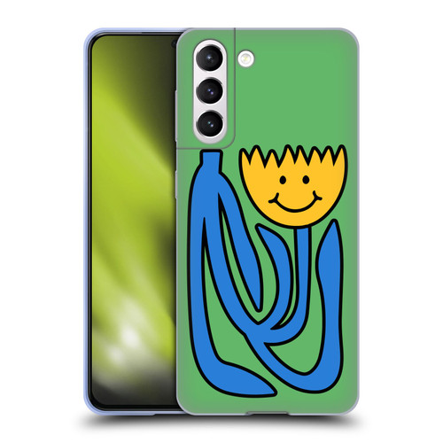 Ayeyokp Pop Flower Of Joy Green Soft Gel Case for Samsung Galaxy S21 5G