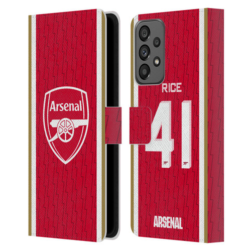 Arsenal FC 2023/24 Players Home Kit Declan Rice Leather Book Wallet Case Cover For Samsung Galaxy A73 5G (2022)