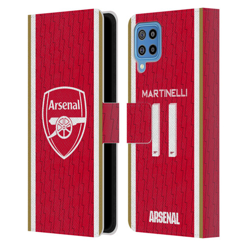 Arsenal FC 2023/24 Players Home Kit Gabriel Leather Book Wallet Case Cover For Samsung Galaxy F22 (2021)