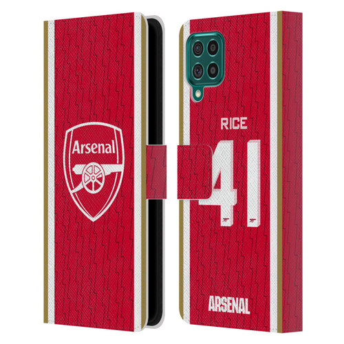 Arsenal FC 2023/24 Players Home Kit Declan Rice Leather Book Wallet Case Cover For Samsung Galaxy F62 (2021)