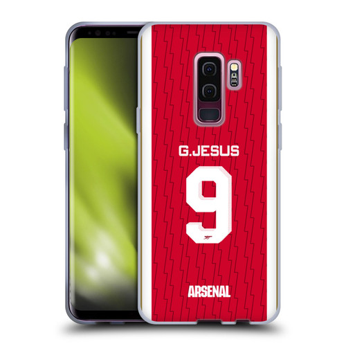 Arsenal FC 2023/24 Players Home Kit Gabriel Jesus Soft Gel Case for Samsung Galaxy S9+ / S9 Plus