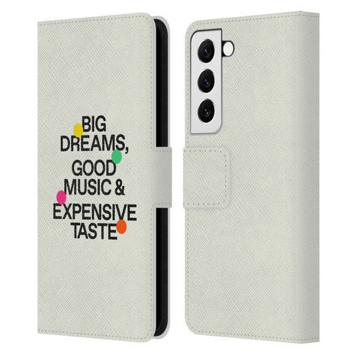 Ayeyokp Pop Big Dreams, Good Music Leather Book Wallet Case Cover For Samsung Galaxy S22 5G