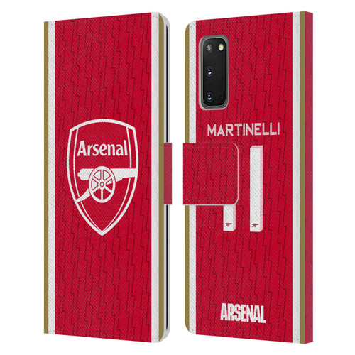 Arsenal FC 2023/24 Players Home Kit Gabriel Leather Book Wallet Case Cover For Samsung Galaxy S20 / S20 5G